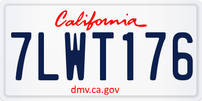 CA license plate 7LWT176