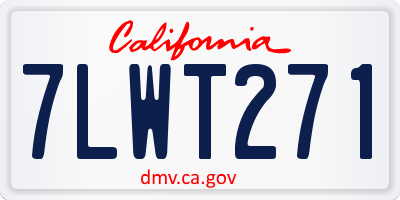 CA license plate 7LWT271