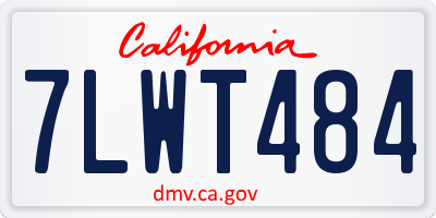 CA license plate 7LWT484