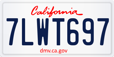 CA license plate 7LWT697