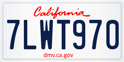 CA license plate 7LWT970