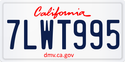 CA license plate 7LWT995