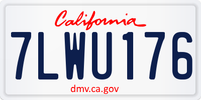 CA license plate 7LWU176