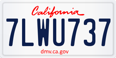 CA license plate 7LWU737
