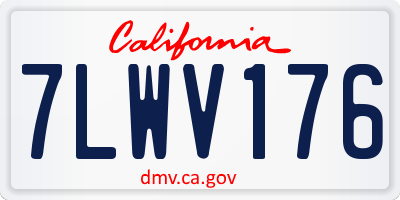 CA license plate 7LWV176