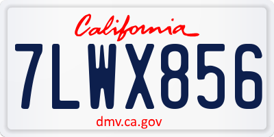 CA license plate 7LWX856