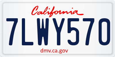 CA license plate 7LWY570