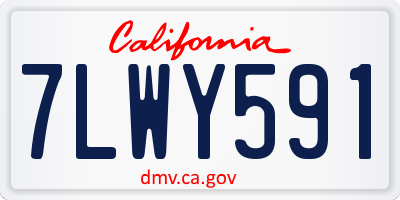 CA license plate 7LWY591