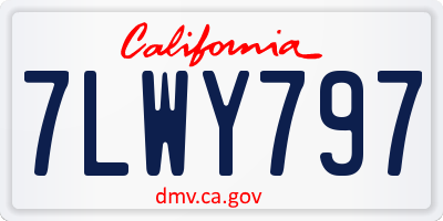 CA license plate 7LWY797