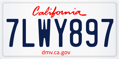 CA license plate 7LWY897