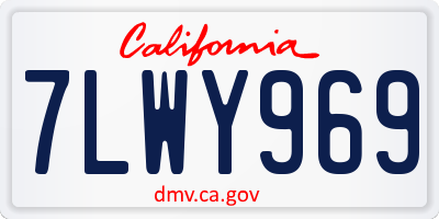 CA license plate 7LWY969