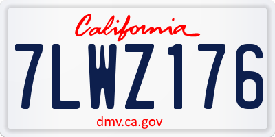 CA license plate 7LWZ176