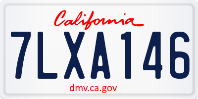 CA license plate 7LXA146