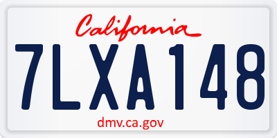 CA license plate 7LXA148