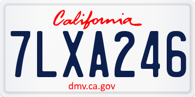 CA license plate 7LXA246