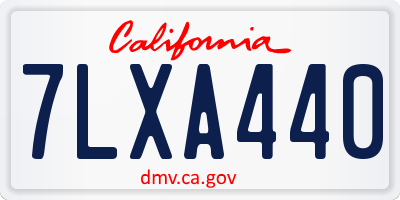 CA license plate 7LXA440