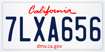 CA license plate 7LXA656