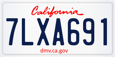 CA license plate 7LXA691