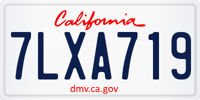CA license plate 7LXA719