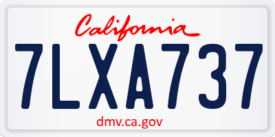 CA license plate 7LXA737