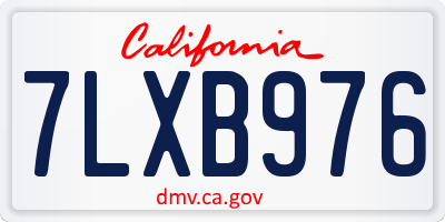 CA license plate 7LXB976
