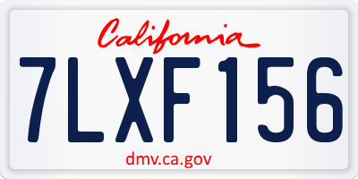 CA license plate 7LXF156