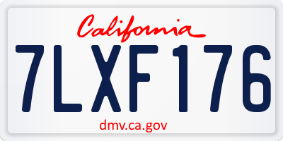 CA license plate 7LXF176