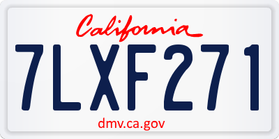 CA license plate 7LXF271