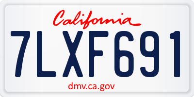 CA license plate 7LXF691