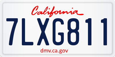 CA license plate 7LXG811