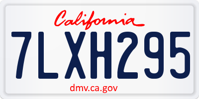 CA license plate 7LXH295