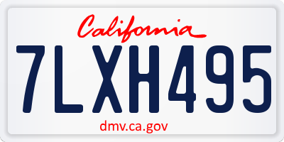 CA license plate 7LXH495