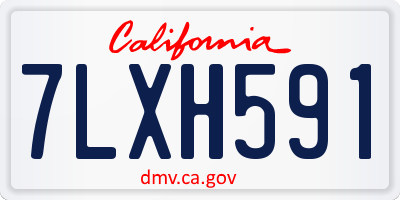 CA license plate 7LXH591