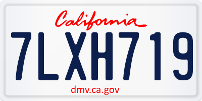 CA license plate 7LXH719