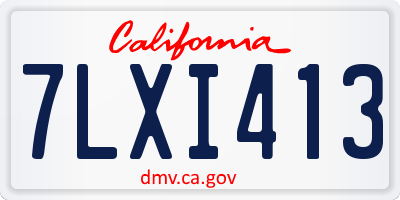 CA license plate 7LXI413