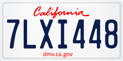CA license plate 7LXI448