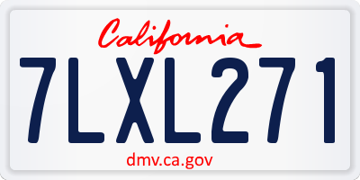 CA license plate 7LXL271