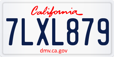 CA license plate 7LXL879