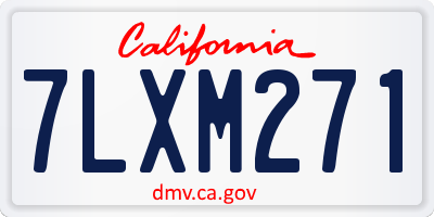 CA license plate 7LXM271