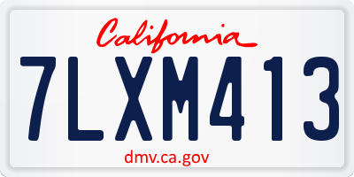 CA license plate 7LXM413