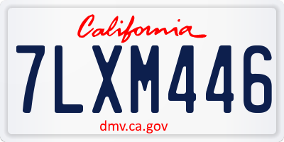 CA license plate 7LXM446