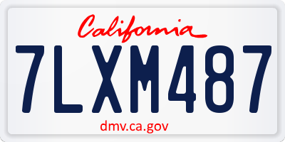 CA license plate 7LXM487