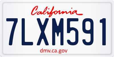 CA license plate 7LXM591