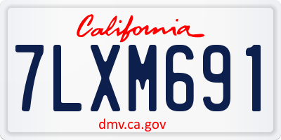 CA license plate 7LXM691