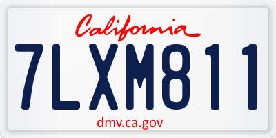 CA license plate 7LXM811