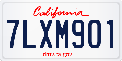 CA license plate 7LXM901