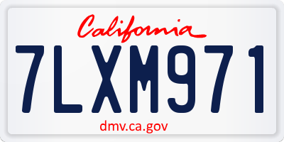 CA license plate 7LXM971