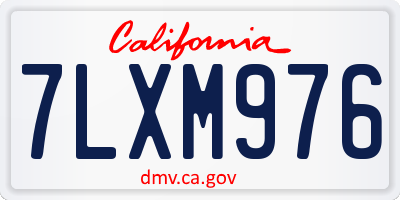 CA license plate 7LXM976