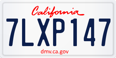 CA license plate 7LXP147
