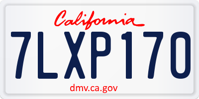 CA license plate 7LXP170